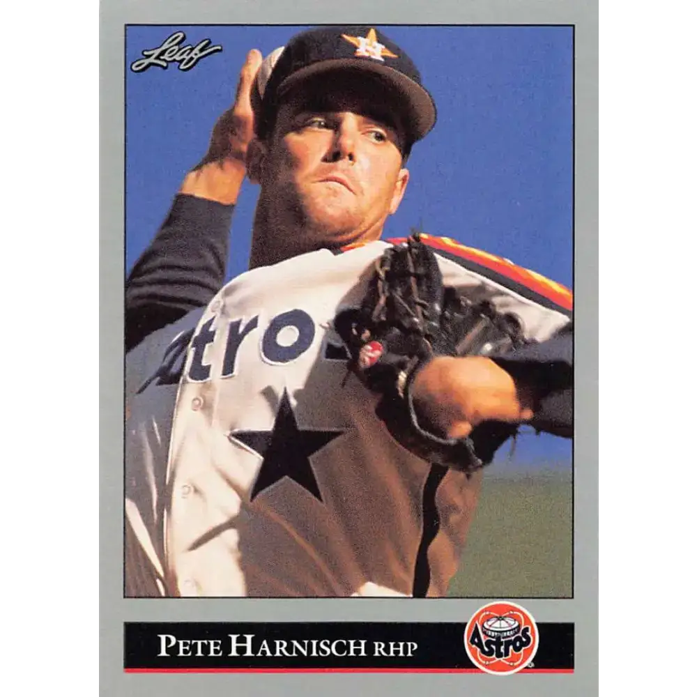 1992 Leaf #77 Pete Harnisch NM-MT Houston Astros Baseball Card - Baseball Card Single