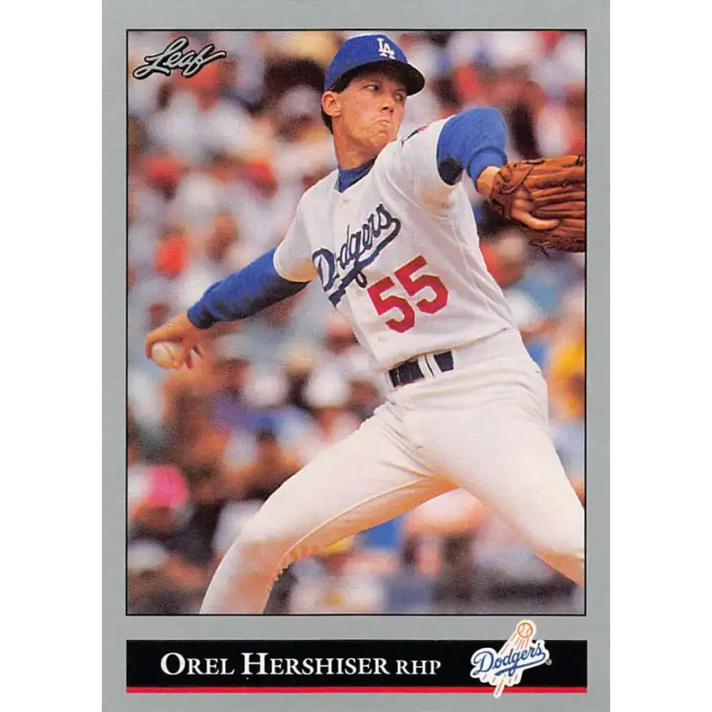 1992 Leaf #81 Orel Hershiser NM-MT Los Angeles Dodgers Baseball Card - Baseball Card Single