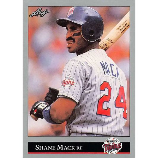 1992 Leaf #82 Shane Mack NM-MT Minnesota Twins Baseball Card - Baseball Card Single