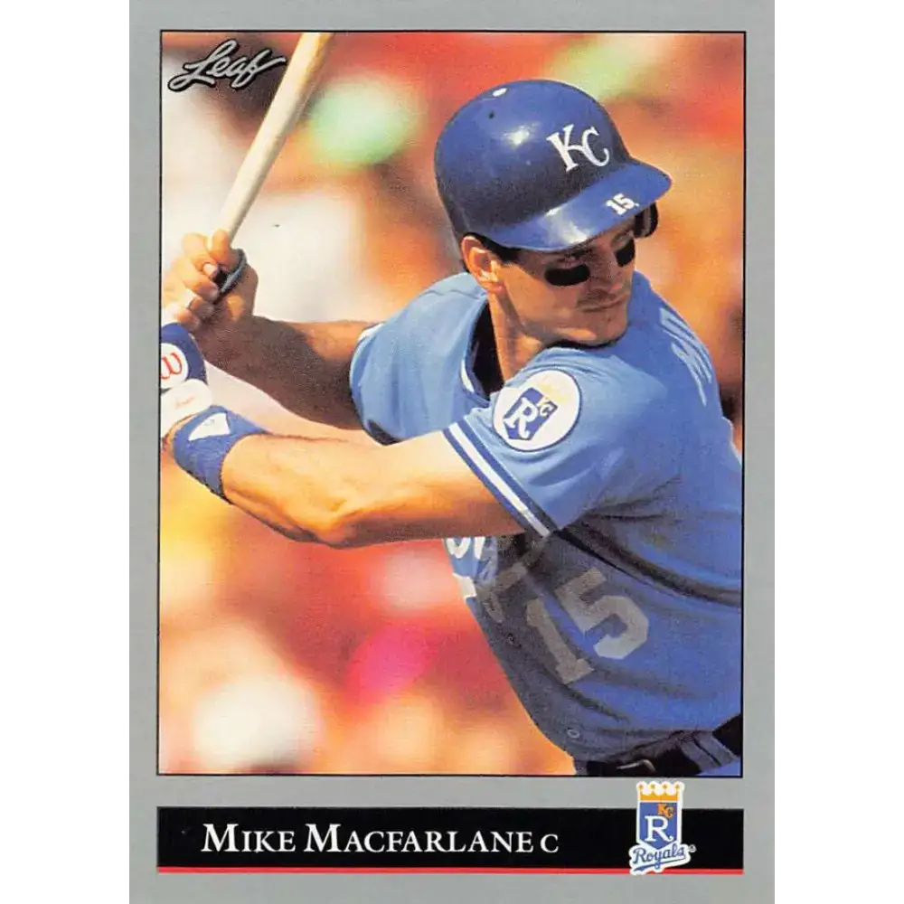 1992 Leaf #83 Mike Macfarlane NM-MT Kansas City Royals Baseball Card - Baseball Card Single