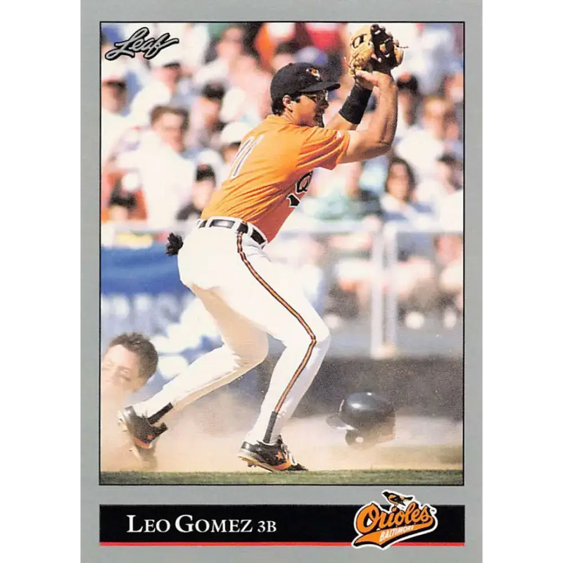 1992 Leaf #87 Leo Gomez NM-MT Baltimore Orioles Baseball Card - Baseball Card Single