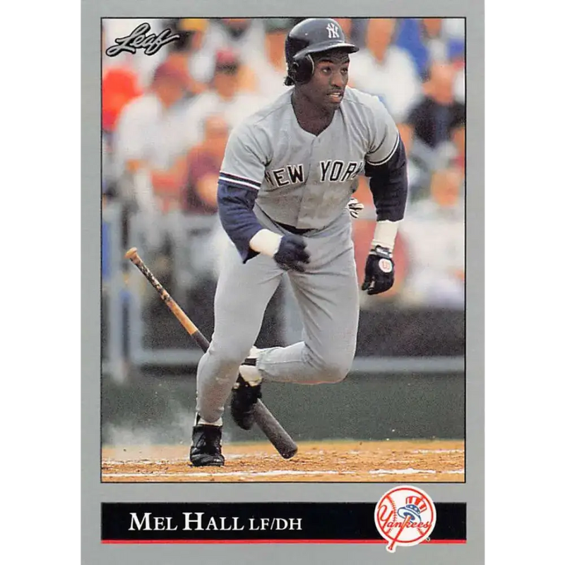 1992 Leaf #88 Mel Hall NM-MT New York Yankees Baseball Card - Baseball Card Single