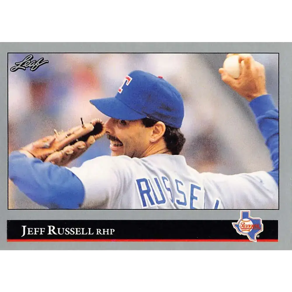 1992 Leaf #90 Jeff Russell NM-MT Texas Rangers Baseball Card - Baseball Card Single
