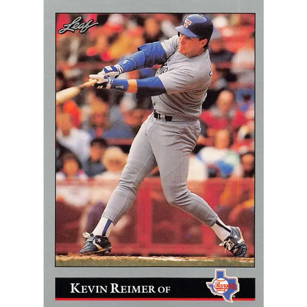 1992 Leaf #93 Kevin Reimer NM-MT Texas Rangers Baseball Card - Baseball Card Single