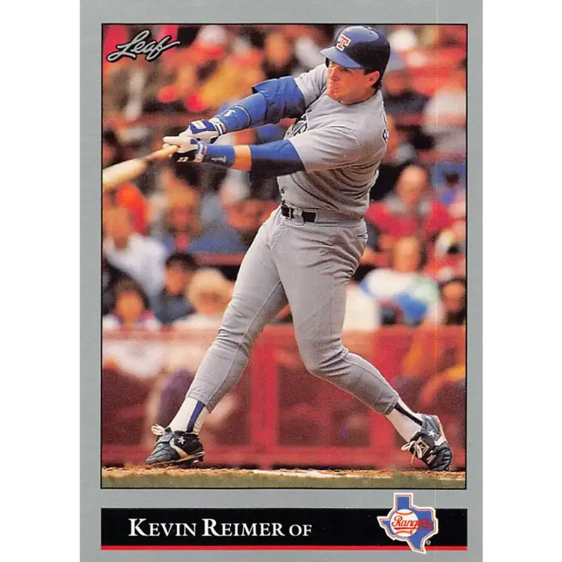 1992 Leaf #93 Kevin Reimer NM-MT Texas Rangers Baseball Card - Baseball Card Single