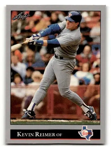 1992 Leaf #93 Kevin Reimer Texas Rangers Baseball Cards EX/NM ID:64362 - Baseball Card Single