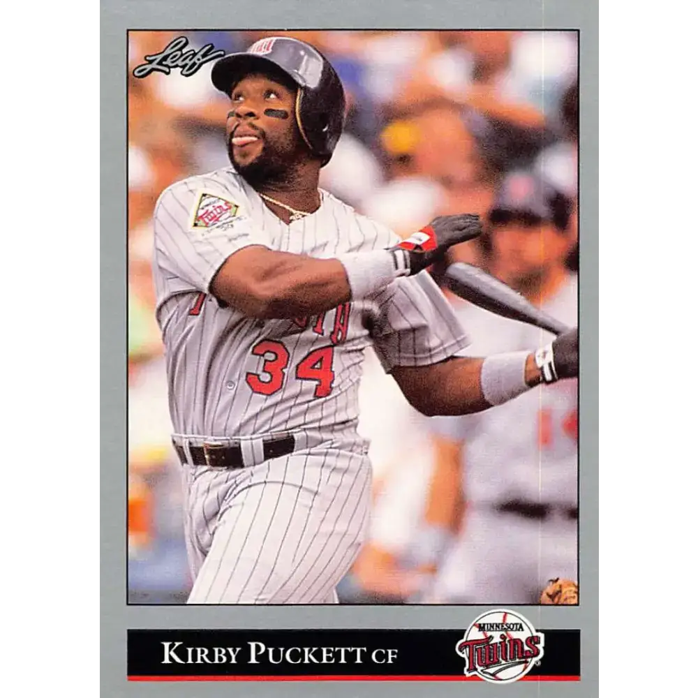 1992 Leaf #98 Kirby Puckett NM-MT Minnesota Twins Baseball Card - Baseball Card Single