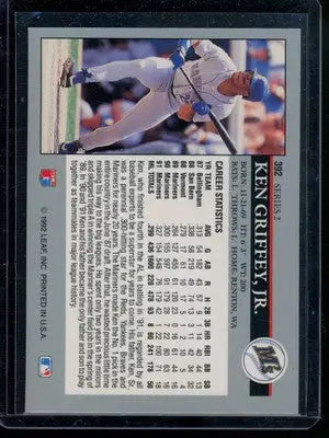 1992 Leaf Ken Griffey Jr. #392 Baseball - Baseball Card Single