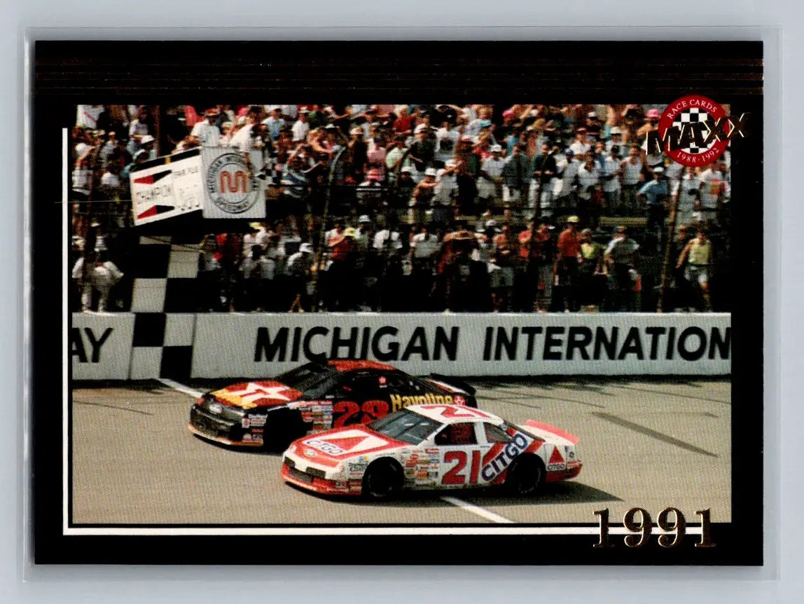 1992 Maxx (Black) #198 Davey Allison / Dale Jarrett Cars - Racing Card Single
