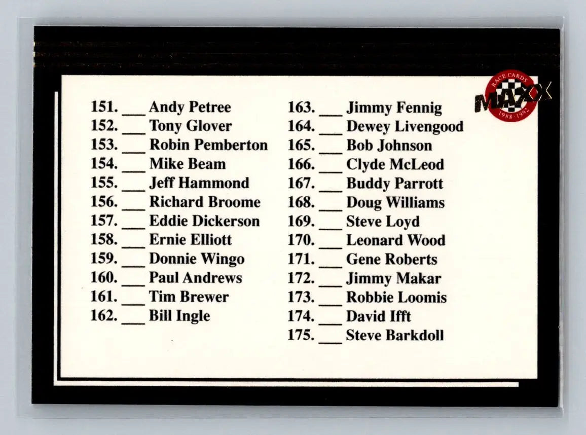 1992 Maxx (Black) #298 Checklist No. 4 - Other