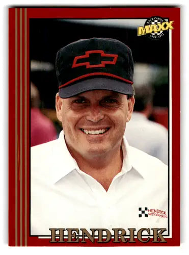 Maxx Red Rick Hendrick trading card with original gloss from 1992 Maxx Red series