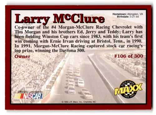 1992 Maxx Red #106 Larry McClure NM Near Mint ID:66022 - Baseball Card Single