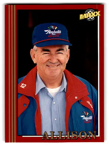 Original gloss 1992 Maxx Red Bobby Allison trading card NM Near Mint ID 66020