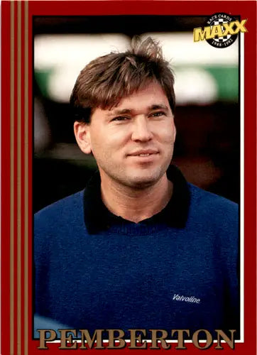 1992 Maxx Red Robin Pemberton race car trading card with original gloss NM-MT