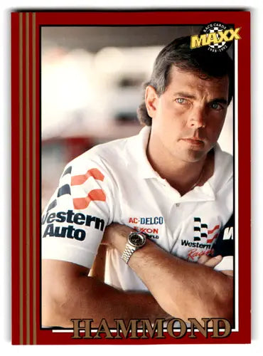 Vintage racing card with original gloss 1992 Maxx Red Jeff Hammond NM Near Mint