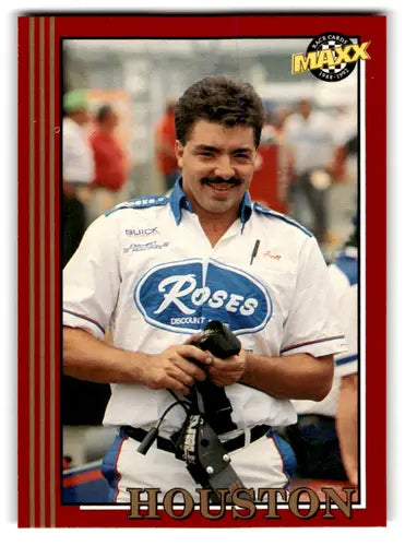 Original gloss Racing card featuring Scott Houston with mustache from Maxx Red series