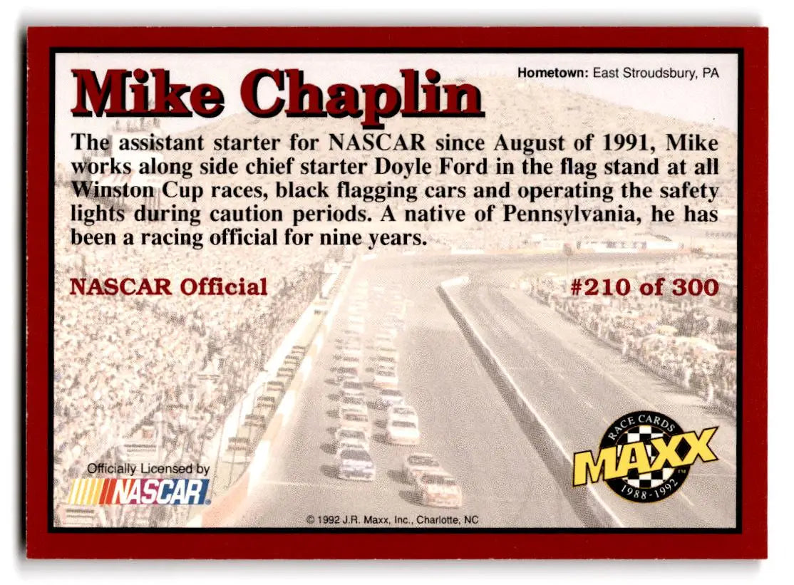 1992 Maxx (Red) #210 Mike Chaplin - Baseball Card Single