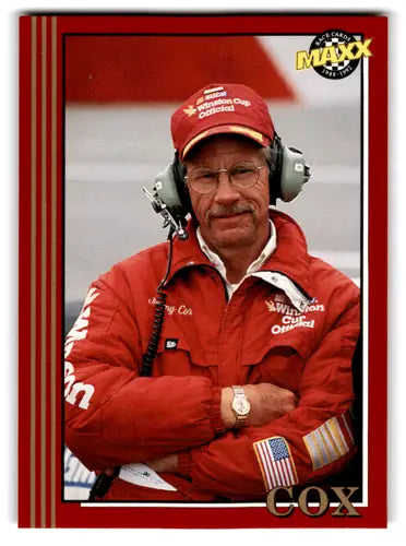 Jerry Cox Racing Card from Maxx Red series featuring Jimmy Cox with original gloss