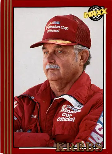 Original gloss NASCAR Winston Cup trading card featuring Art Krebs in Maxx Red series
