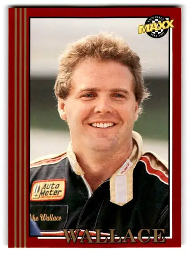 1992 Maxx Red Mike Wallace racing card with original gloss NM Near Mint ID 66003