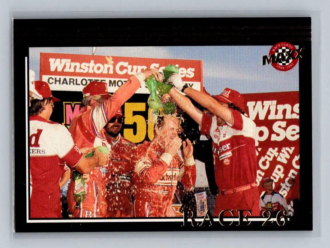 1992 Maxx (Red) #290 Race 26 Junior Johnson & Associates - Racing Card Single
