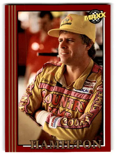 1992 Maxx Red Bobby Hamilton racing card with original gloss NM near mint ID:65999