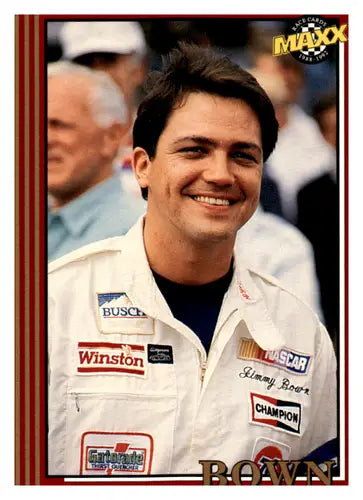Original gloss Jimmy Bown racing card from 1992 Maxx Red series ID 45324