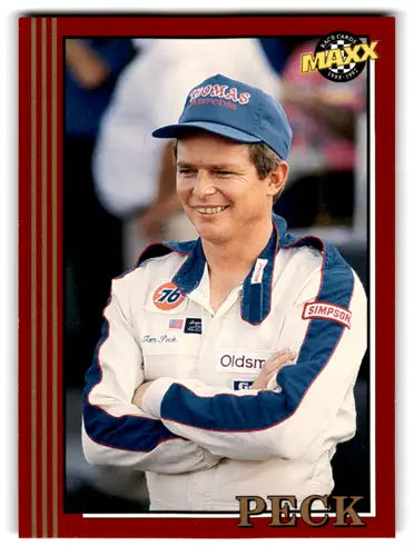 1992 Maxx Red Tom Peck racing card with original gloss near mint condition