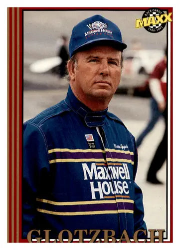 Original gloss Racing card featuring Charlie Glotzbach from Maxx Red 1992 Maxx Red #76