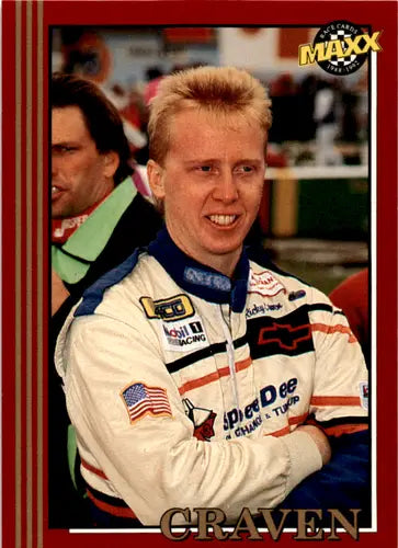Original gloss 1992 Maxx Red Ricky Craven Racing Card Near Mint RC Rookie ID 45859