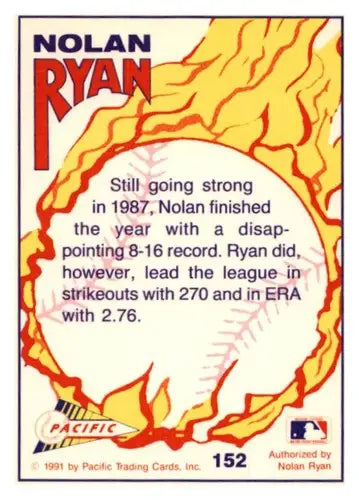 1992 Pacific Ryan Texas Express II #152 League Leader Houston Astros ID:63061 - Baseball Card Single