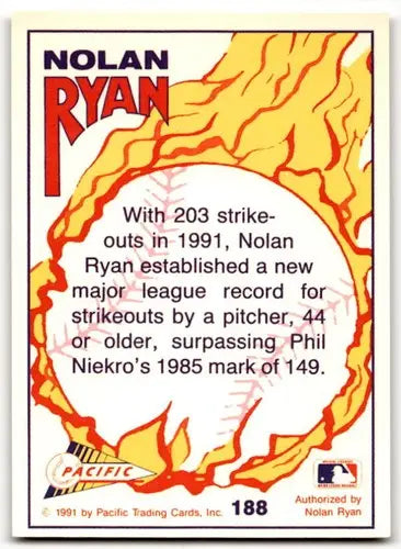 1992 Pacific Ryan Texas Express II #188 Nolan Ryan NM-MT Rangers ID:43280 - Baseball Card Single