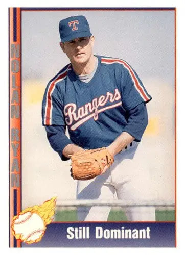 Nolan Ryan baseball card from 1992 Pacific Ryan Texas Express II series Texas Rangers