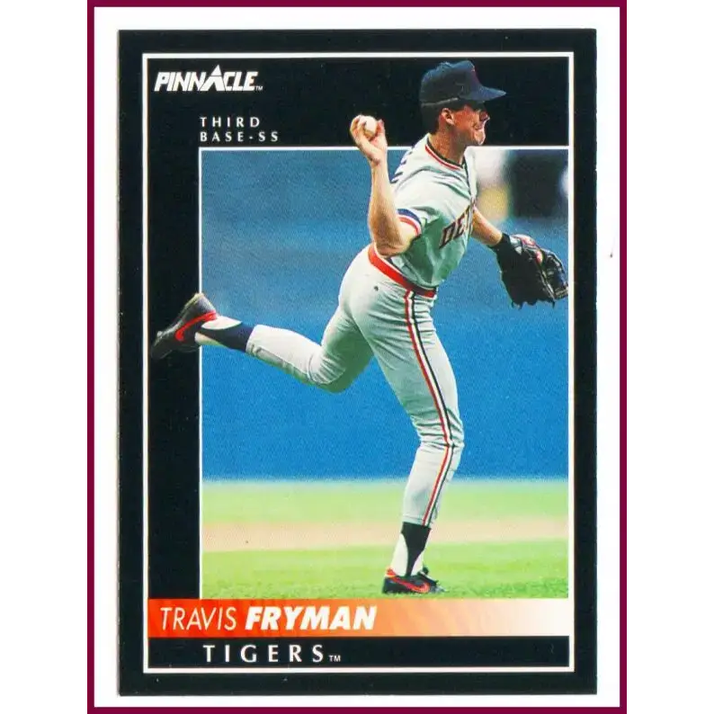1992 Pinnacle #110 Travis Fryman EX Excellent Detroit Tigers Baseball Card