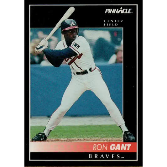 1992 Pinnacle #128 Ron Gant EX Atlanta Braves Baseball Card - Baseball Card Single