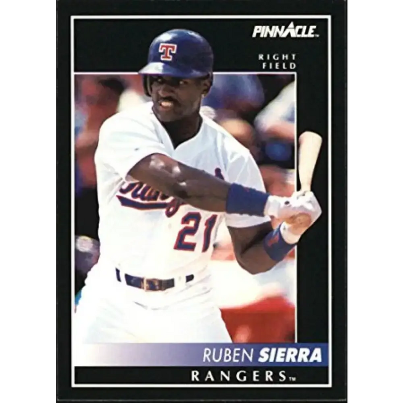 1992 Pinnacle #14 Ruben Sierra EX Texas Rangers Baseball Card - Baseball Card Single