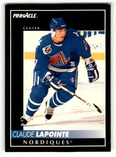 1992 Pinnacle #141 Claude Lapoint Nordiques Hockey Cards EX/NM ID:57745 - Hockey Card Single