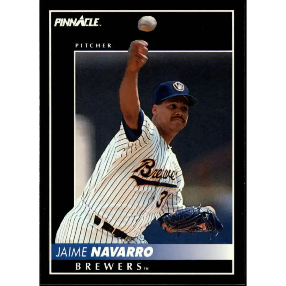 1992 Pinnacle #212 Jaime Navarro EX Milwaukee Brewers Baseball Card - Baseball Card Single