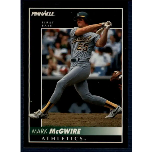 1992 Pinnacle #217 Mark McGwire EX Oakland Athletics Baseball Card - Baseball Card Single