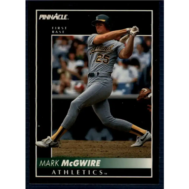 1992 Pinnacle #217 Mark McGwire EX Oakland Athletics Baseball Card - Baseball Card Single