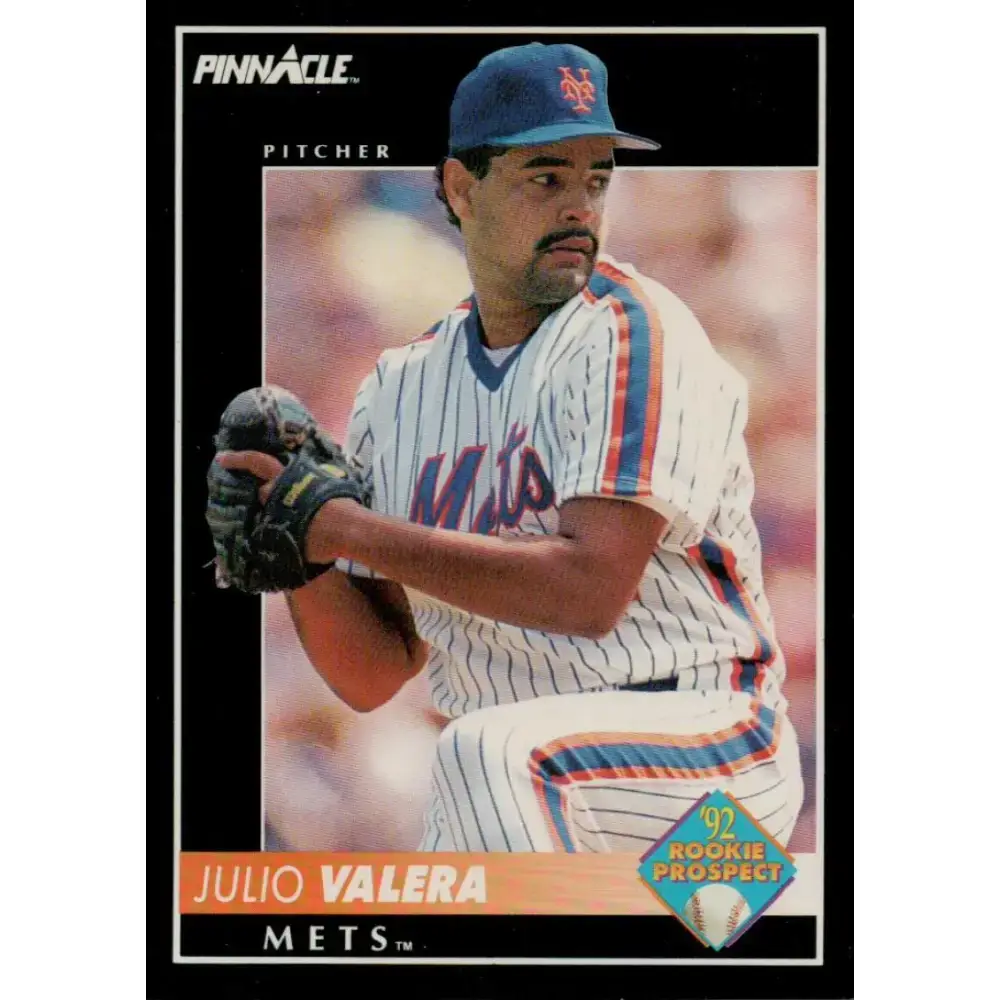 1992 Pinnacle #267 Julio Valera EX New York Mets Baseball Card - Baseball Card Single