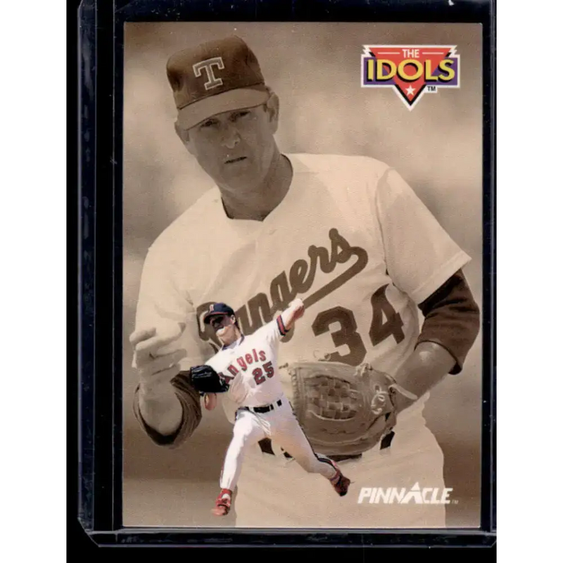 1992 Pinnacle #281 Jim Abbott / Nolan Ryan IDOL California Angels / Texas Rangers NM-MT Baseball Card - Baseball Card