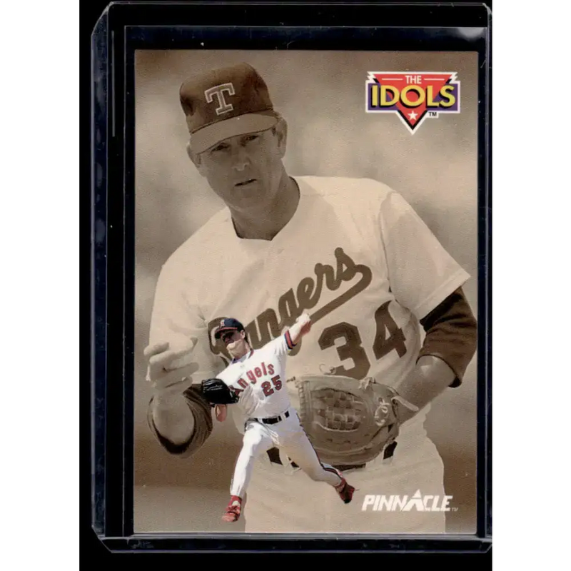 1992 Pinnacle #281 Jim Abbott / Nolan Ryan IDOL California Angels / Texas Rangers NM-MT Baseball Card - Baseball Card