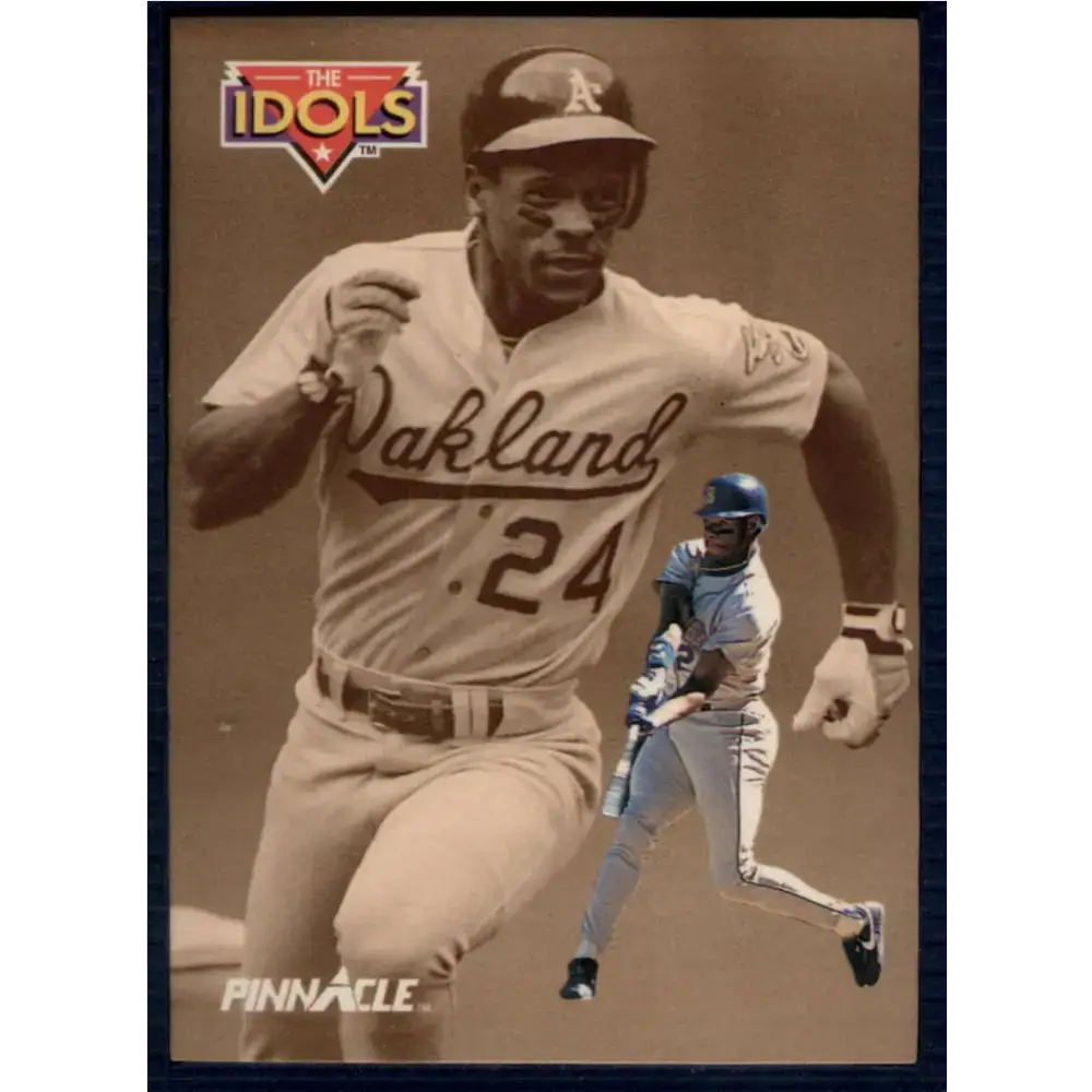 1992 Pinnacle #283 Ken Griffey Jr./Rickey Henderson EX Seattle Mariners/Oakland Athletics Baseball Card - Baseball Card