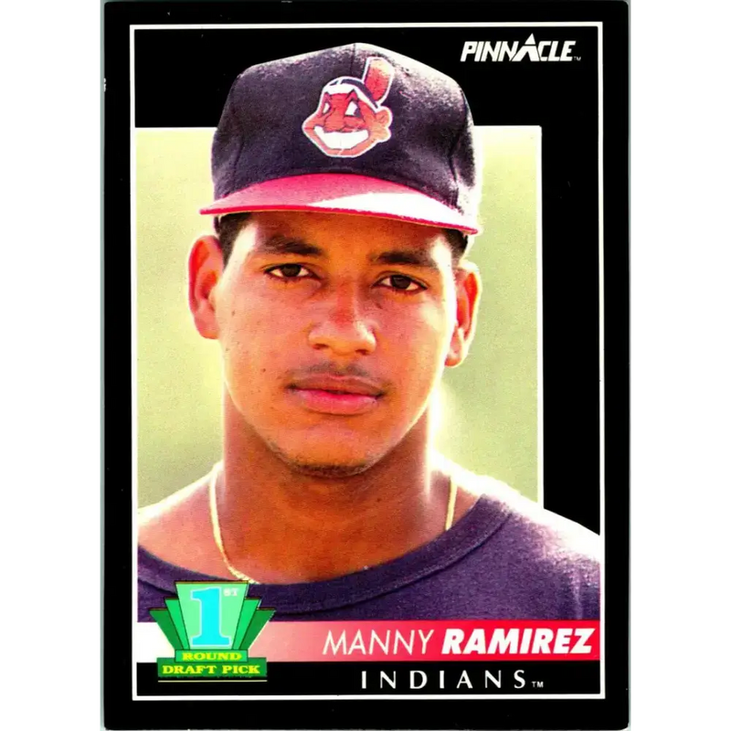 1992 Pinnacle #295 Manny Ramirez EX RC Rookie Cleveland Indians Baseball Card - Baseball Card Single