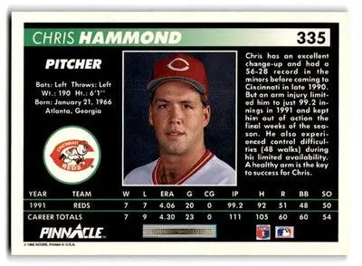 1992 Pinnacle #335 Chris Hammond - Baseball Card Single