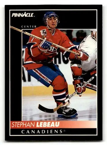 1992 Pinnacle #341 Stephan Lebeau Montreal Canadiens Hockey Cards EX ID:55552 - Hockey Card Single