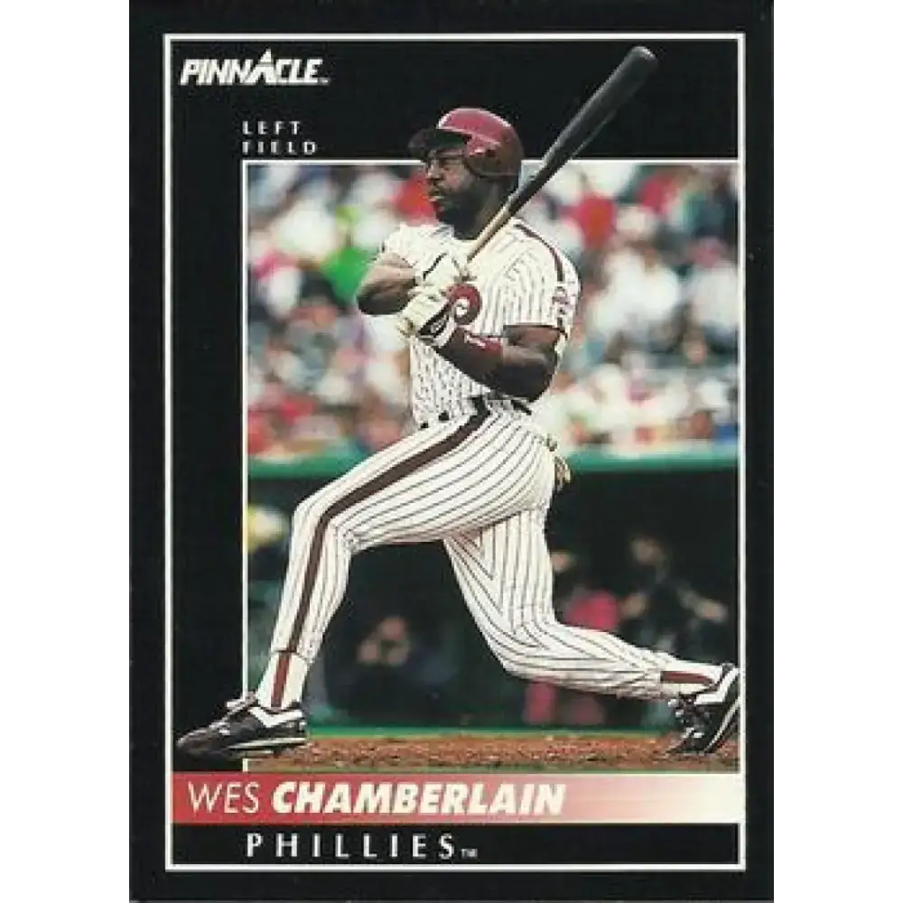 1992 Pinnacle #36 Wes Chamberlain EX Philadelphia Phillies Baseball Card - Baseball Card Single