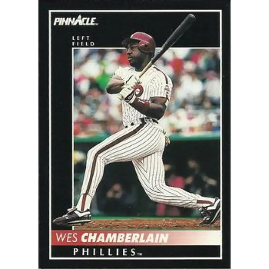 1992 Pinnacle #36 Wes Chamberlain EX Philadelphia Phillies Baseball Card - Baseball Card Single