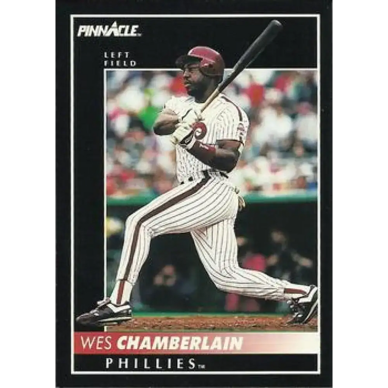 1992 Pinnacle #36 Wes Chamberlain EX Philadelphia Phillies Baseball Card - Baseball Card Single